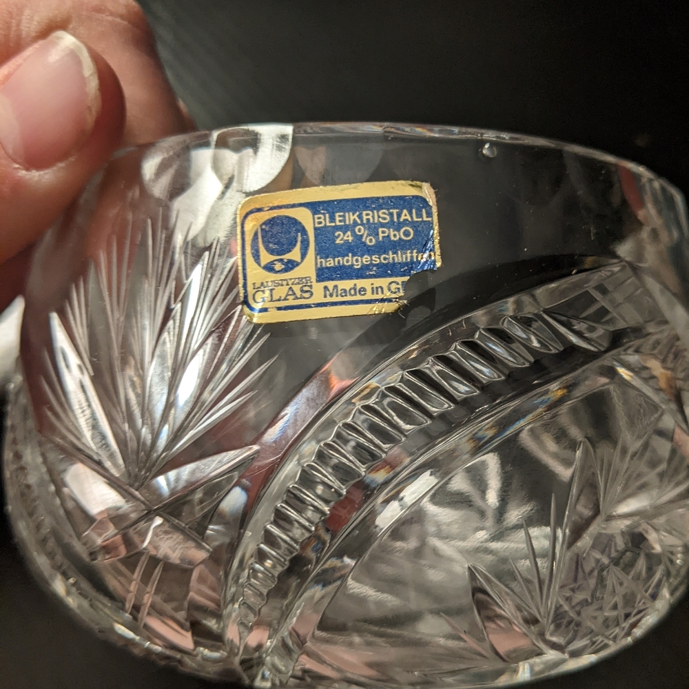 Lausitzer Glas Pinwheel Bowl